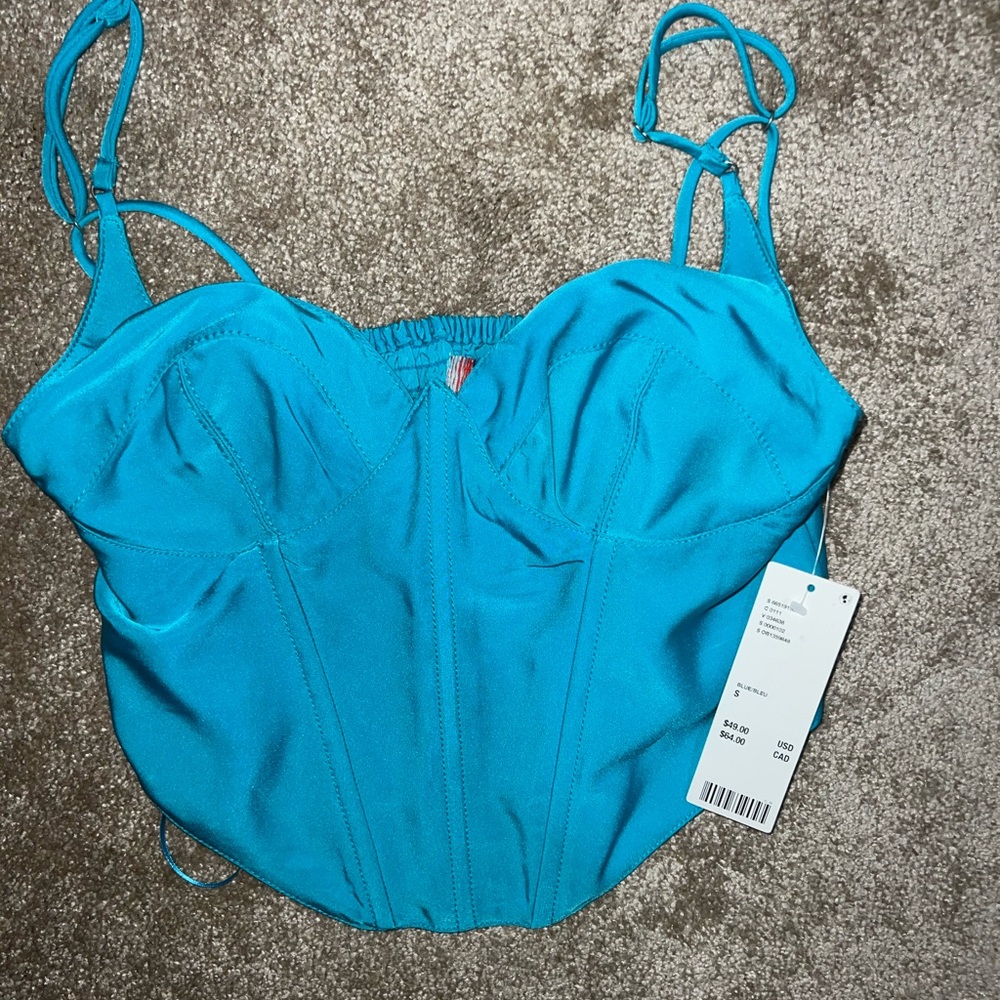 Blue Corset Top NWT
